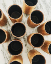 Load image into Gallery viewer, Personalized Charred Wood Whiskey Tumbler | Wood Whiskey Glass | Wood Whiskey Cup | Whiskey Enhancing