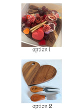 Load image into Gallery viewer, Personalized Heart Charcuterie Board for 2 with LL Catering