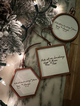 Load image into Gallery viewer, Handwriting line drawing ornament, Christmas 2023