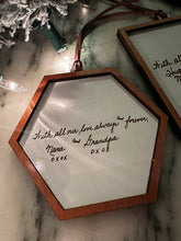 Load image into Gallery viewer, Handwriting line drawing ornament, Christmas 2023