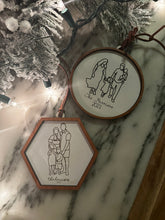 Load image into Gallery viewer, Silhouette Family Christmas ornament