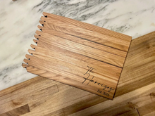 Load image into Gallery viewer, Personalized Whiskey Barrel Cutting Board | Whiskey Barre Charcuterie Board | Serving Tray
