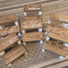 Load image into Gallery viewer, Toddler Stepping Stool | Farmhouse Design | Rustic Stepping Stool | Wooden Step Stool | Step Stool | Toddler Step Stool