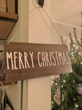 Load image into Gallery viewer, Rustic Christmas Card Holder, Christmas Card Hanger, Christmas Card Display Sign, Holiday Card Display, Farmhouse Christmas