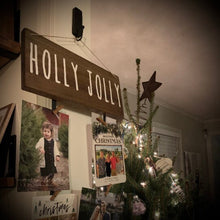 Load image into Gallery viewer, Rustic Christmas Card Holder, Christmas Card Hanger, Christmas Card Display Sign, Holiday Card Display, Farmhouse Christmas