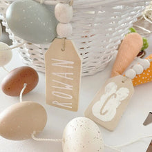 Load image into Gallery viewer, Personalized Easter Basket Name Tags | Gift Tags | Name Tags | Wood Tags | Wood Gift Tags | Wooden Name Tags