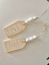 Load image into Gallery viewer, Personalized Easter Basket Name Tags | Gift Tags | Name Tags | Wood Tags | Wood Gift Tags | Wooden Name Tags