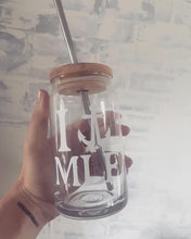 Load image into Gallery viewer, Beer Can Glass, State Zip Code Beer Can Glass, Iced Coffee Glass, Iced Coffee Cup, Personalized cup, Custom Glass, Birthday Gift