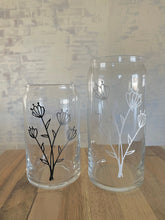 Load image into Gallery viewer, Beer Can Glass, Wildflower Beer Can Glass, Iced Coffee Glass, Iced Coffee Cup, Personalized cup, Custom Glass, Birthday Gift for mom sister