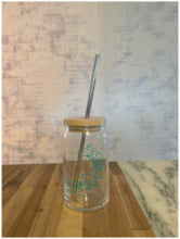 Load image into Gallery viewer, Beer Can Glass | Waves Beer Can Glass | Iced Coffee Glass | Iced Coffee Cup | Personalized Beer Can Glass