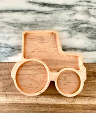 Load image into Gallery viewer, Wooden Toddler Plates | Wood Kid Plates | Fire Truck | Tractor | Truck Plates