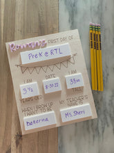 Load image into Gallery viewer, Back to School Sign, School photo prop, First Day of School Sign, Last Day of School Sign