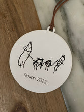 Load image into Gallery viewer, Kids Drawing Artwork ornament