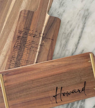 Load image into Gallery viewer, Custom Engraved Recipe, Handwriting Cutting Board