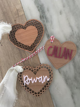 Load image into Gallery viewer, Valentine’s Day Heart Tag, Boho Heart Label, Heart Gift Tag