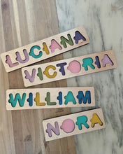 Load image into Gallery viewer, Wood and Acrylic Name Puzzle