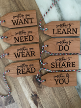 Load image into Gallery viewer, Something you want something you need gift tags, Kids Christmas Gift Tag, Children Holiday Gift, Tradition Gift Labels, Christmas 2023