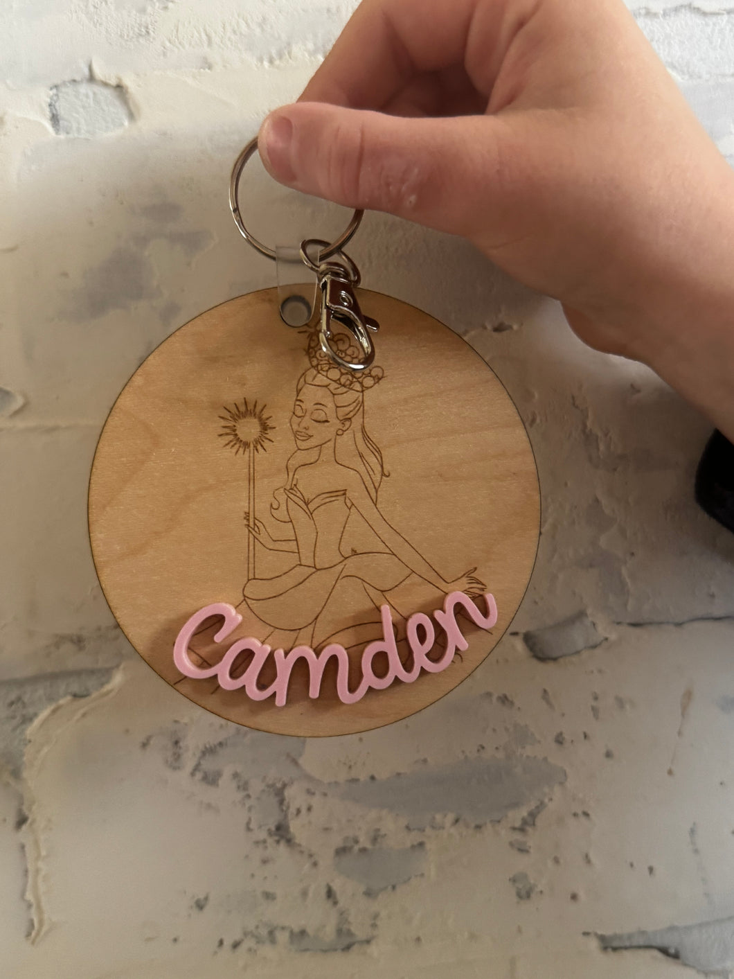 Wicked Wood and Acrylic Keychains, Backpack Tag