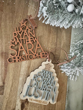 Load image into Gallery viewer, Christmas Tree Family Names Ornament, Christmas 2023 Family Ornament
