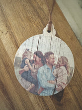 Load image into Gallery viewer, Rustic Wood Family Photo Ornament, Christmas 2023
