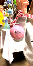 Load image into Gallery viewer, Personalized Glass Globe Ornament, Christmas Name Ornament
