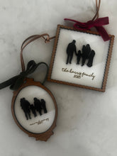 Load image into Gallery viewer, Silhouette Family Christmas ornament
