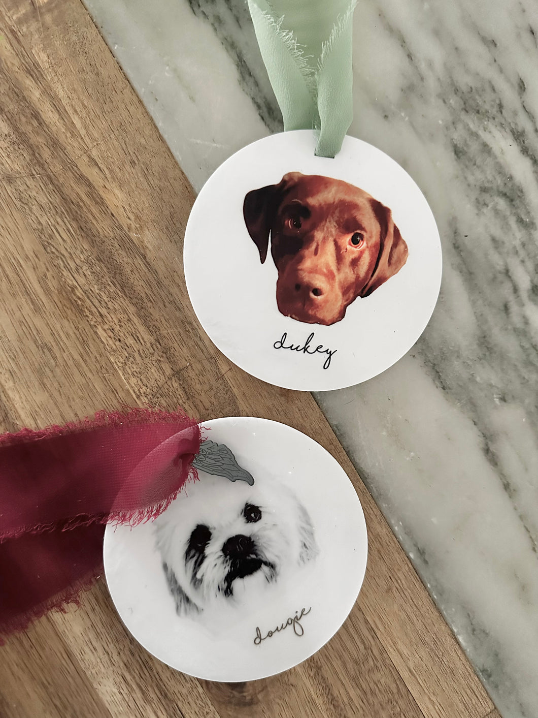 Acrylic Family Pet Christmas Ornament, Pet Memorial Ornaement, Dog Cat Ornament, Christmas 2023