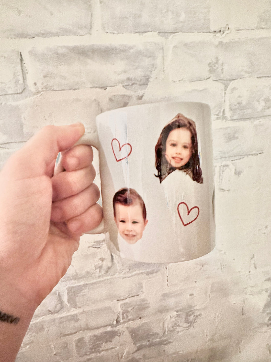 Face Mug, Personalized Heart Child Mug