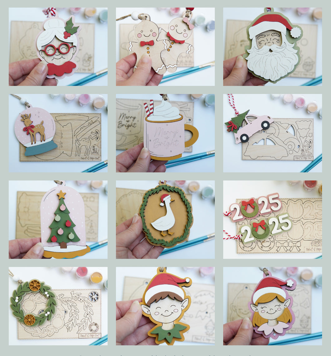 Christmas Paint and Pop Kits, DIY Christmas Ornament