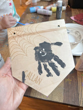 Load image into Gallery viewer, Halloween handprint footprint craft, DIY Spooky Craft
