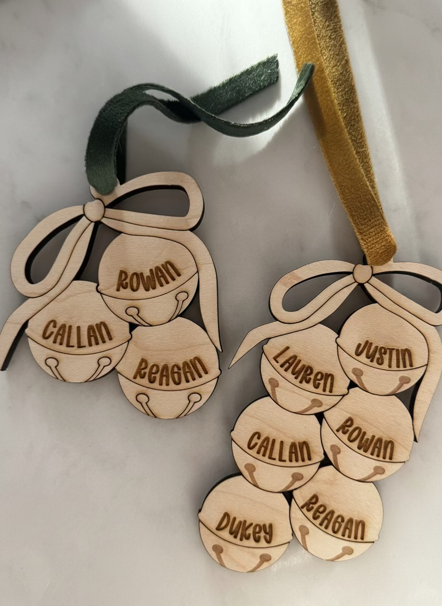 Jingle Bells Family Christmas Ornament 2025, Christmas personalized ornament