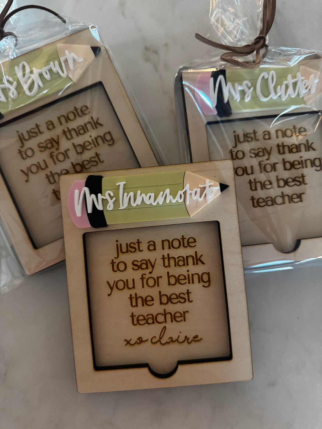 Pencil Post-It Holder and Pen Set
