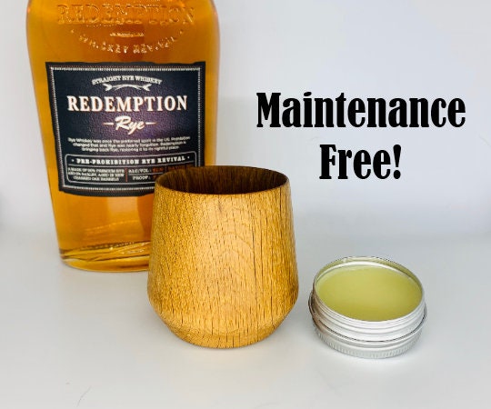 Maintenance FREE | Personalized White Oak Whiskey Tumbler | Wood Whiskey Tumbler | Wood Whiskey Glass | Wood Whiskey Cup | Whiskey Enhancing