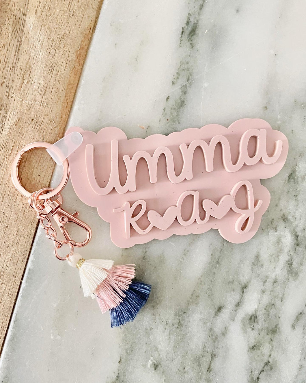 Personalized Name and Initial 3D Keychain