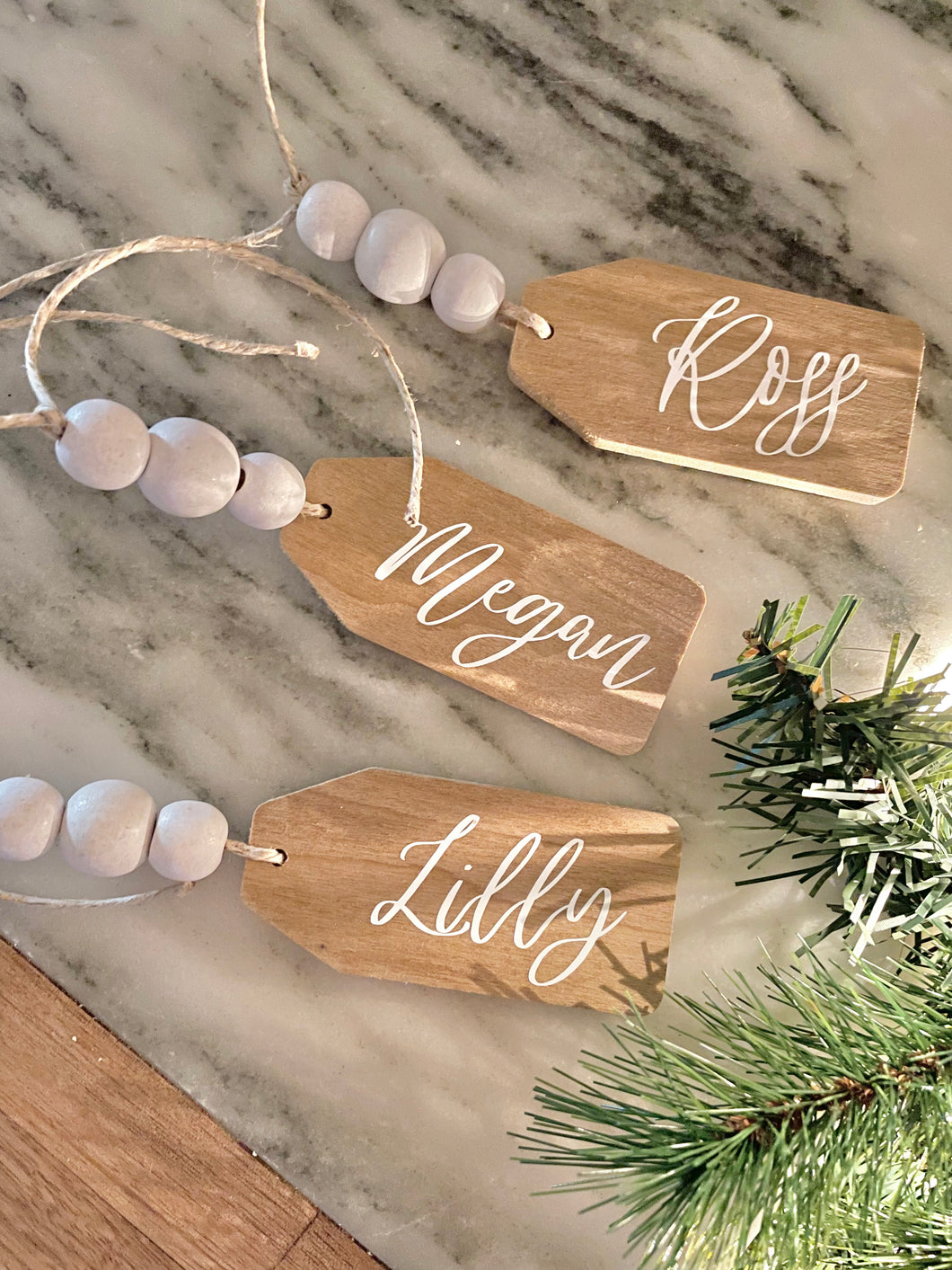Personalized Christmas Stocking Tags, Wood Stocking Tags, Gift Tags, S – JL  Woodworking & Designs