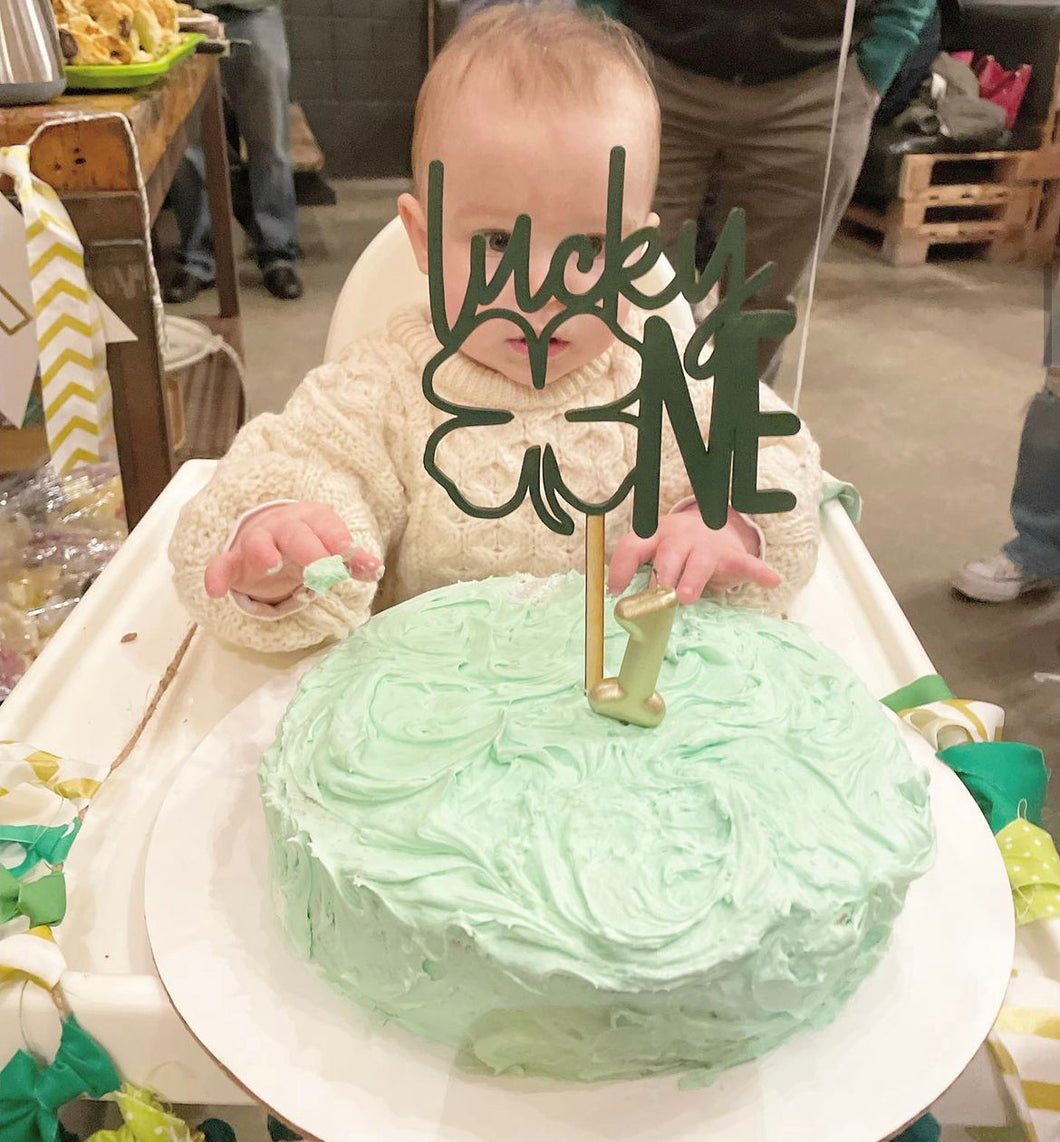 Wood Minimal Birthday Cake Topper