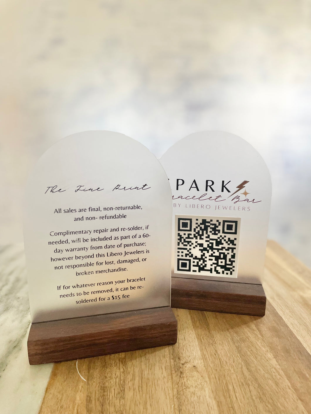 Acrylic QR Code Stand, Business Logo Acrylic Stand